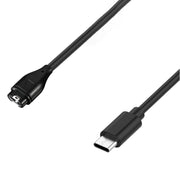 For Garmin Fenix 5 Type-C Port Watch Charger With Data Transmission(Black)