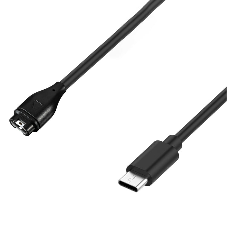 For Garmin Fenix 7S Type-C Port Watch Charger With Data Transmission(Black)