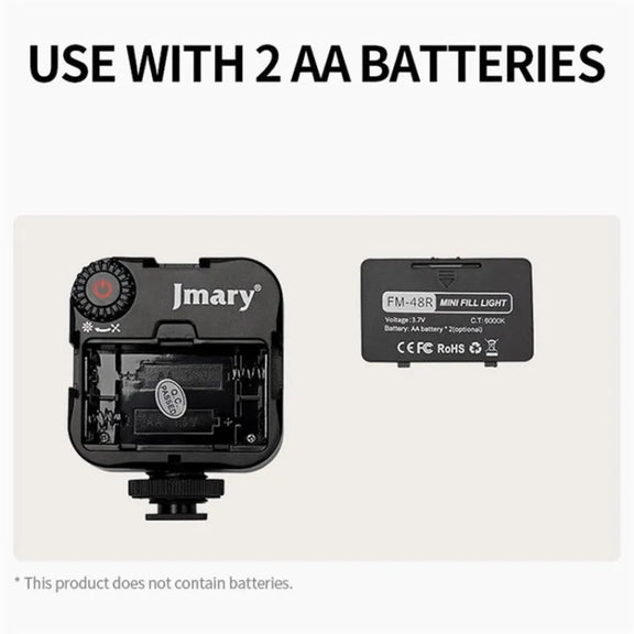 JMARY FM-48R Dimmable Photography LED Fill Light Portable Mini Camera Phone Fill Light