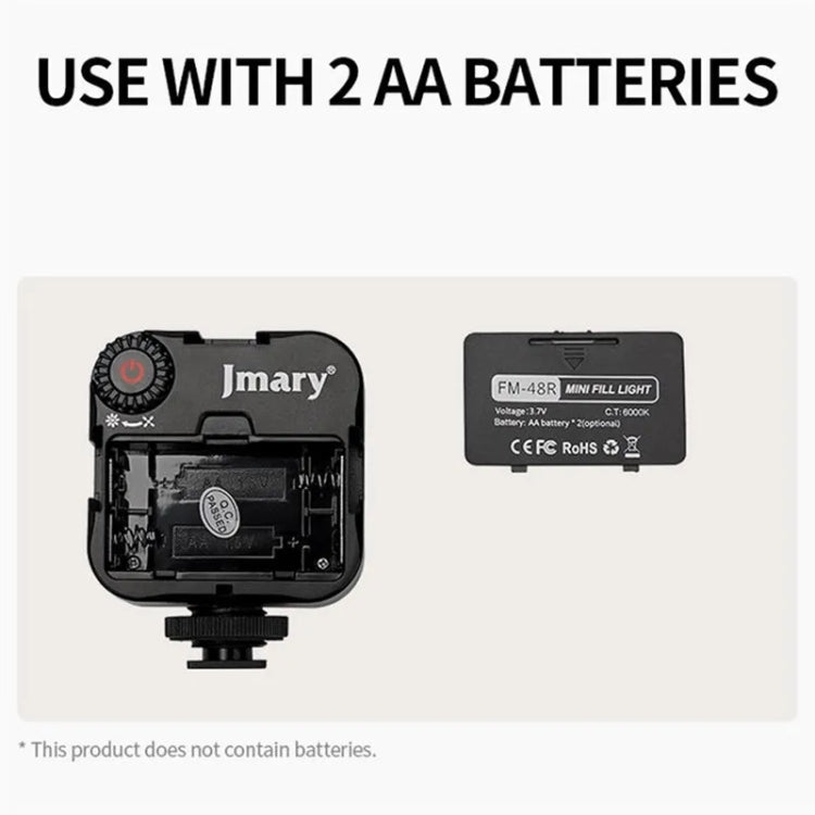 JMARY FM-48R Dimmable Photography LED Fill Light Portable Mini Camera Phone Fill Light