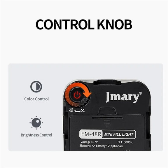 JMARY FM-48R Dimmable Photography LED Fill Light Portable Mini Camera Phone Fill Light