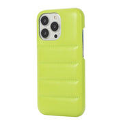 For iPhone 15 Pro Down Jacket Airbag Shockproof Phone Case(Teal)