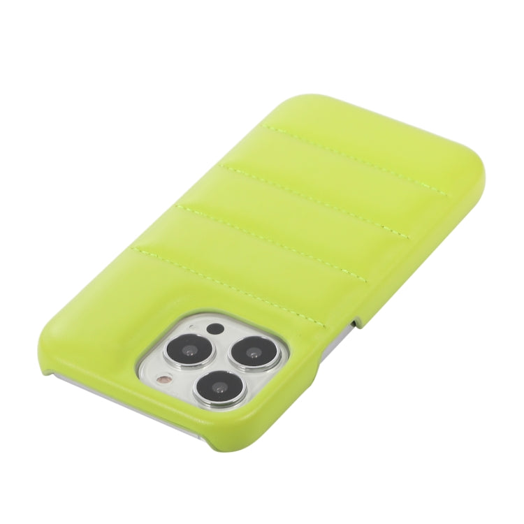 For iPhone 15 Pro Down Jacket Airbag Shockproof Phone Case(Teal)