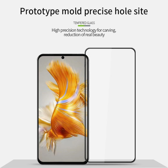 For Huawei Mate 60 MOFI 9H 3D Explosion-proof Curved Screen Tempered Glass Film(Black)