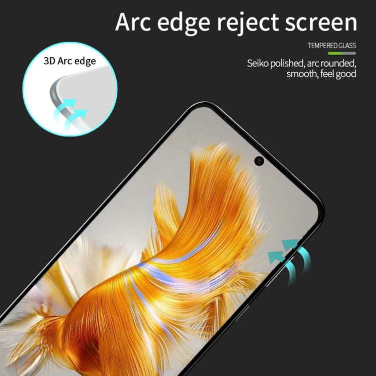 For Huawei Mate 60 MOFI 9H 3D Explosion-proof Curved Screen Tempered Glass Film(Black)