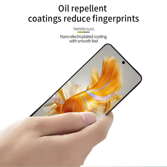 For Huawei Mate 60 MOFI 9H 3D Explosion-proof Curved Screen Tempered Glass Film(Black)