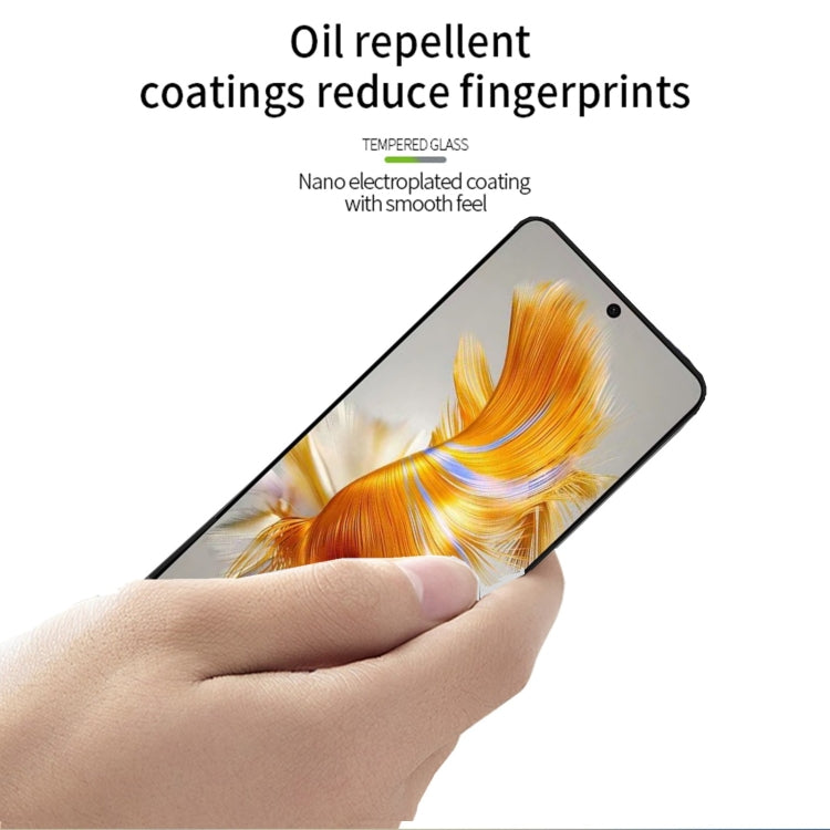 For Huawei Mate 60 MOFI 9H 3D Explosion-proof Curved Screen Tempered Glass Film(Black)