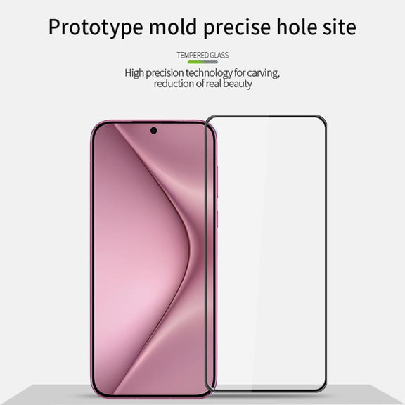 For Huawei Pura 70 MOFI 9H 3D Explosion-proof Curved Screen Tempered Glass Film(Black)