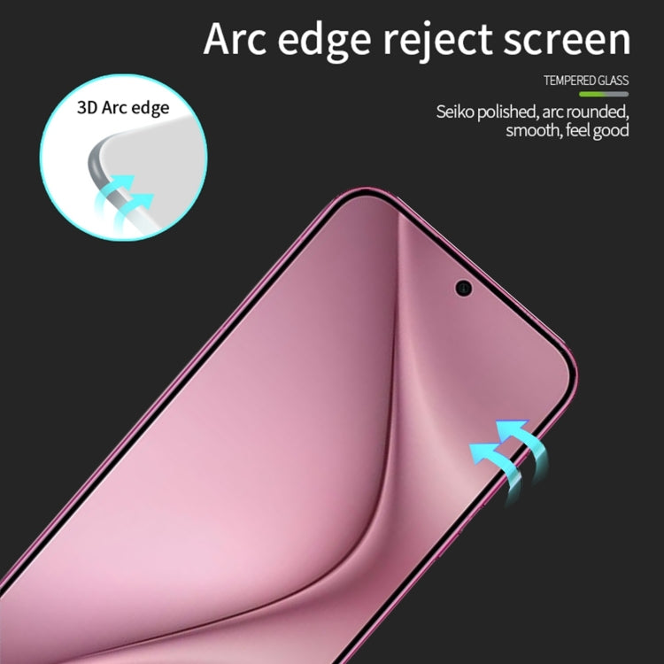 For Huawei Pura 70 MOFI 9H 3D Explosion-proof Curved Screen Tempered Glass Film(Black)