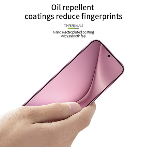 For Huawei Pura 70 MOFI 9H 3D Explosion-proof Curved Screen Tempered Glass Film(Black)
