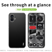 For Nothing Phone 2 MOFI Ming Series Ultra-thin TPU Phone Case(Transparent)
