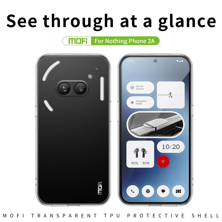 For Nothing Phone 2a MOFI Ming Series Ultra-thin TPU Phone Case(Transparent)