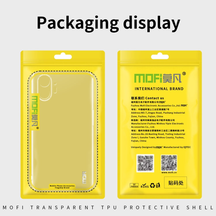 For Nothing Phone 2 MOFI Ming Series Ultra-thin TPU Phone Case(Transparent)