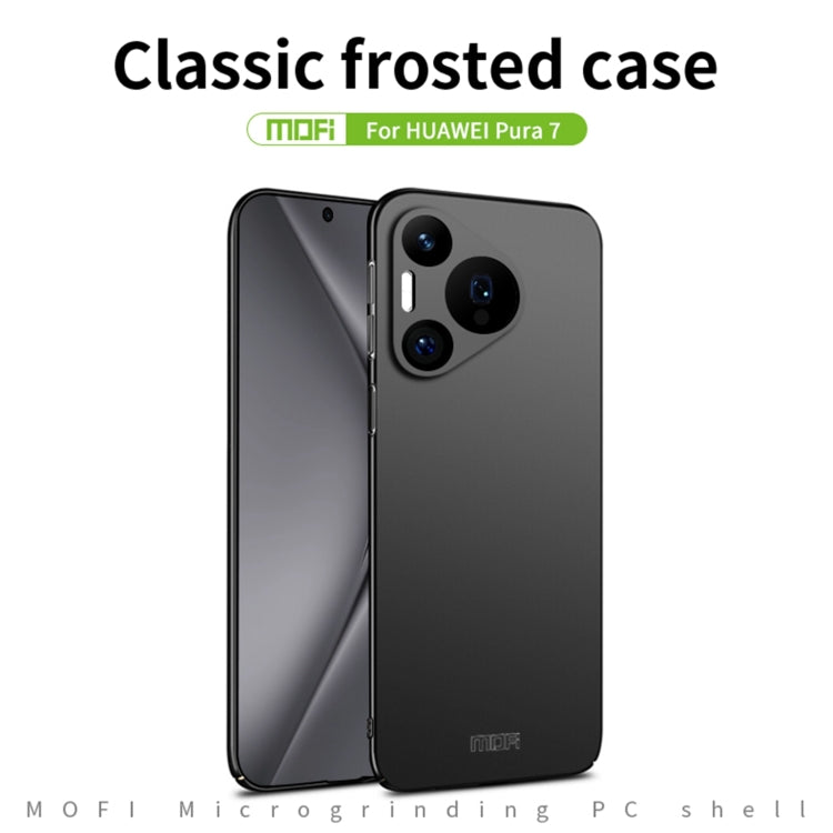 For Huawei Pura 70 MOFI Micro-Frosted PC Ultra-thin Hard Phone Case(Black)
