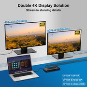 Wavlink UG69PD2 Dual 4K Fast Charging Integrated Docking Station, Plug:US Plug