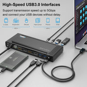 Wavlink UG69PD2 Dual 4K Fast Charging Integrated Docking Station, Plug:US Plug