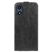 For Motorola Moto G Play 2024 R64 Texture Single Vertical Flip Leather Phone Case(Black)