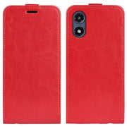 For Motorola Moto G Play 2024 R64 Texture Single Vertical Flip Leather Phone Case(Red)