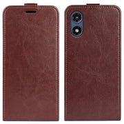 For Motorola Moto G Play 2024 R64 Texture Single Vertical Flip Leather Phone Case(Brown)