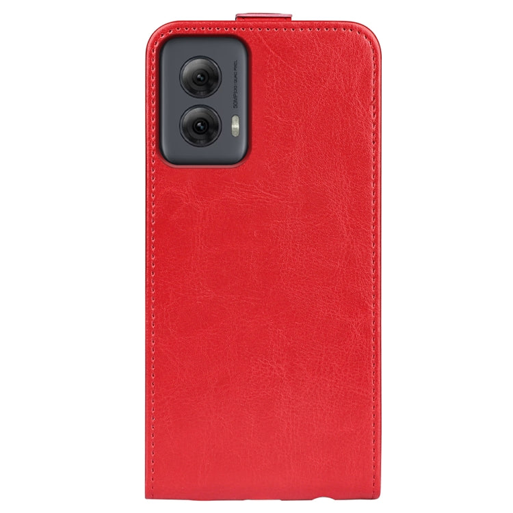 For Motorola Moto G Power 5G 2024 R64 Texture Single Vertical Flip Leather Phone Case(Red)