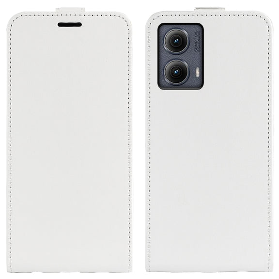 For Motorola Edge 5G 2024 R64 Texture Single Vertical Flip Leather Phone Case(White)