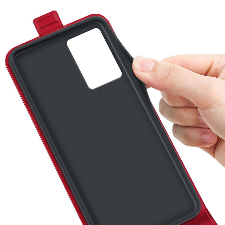 For Motorola Edge 5G 2024 R64 Texture Single Vertical Flip Leather Phone Case(Red)