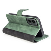 For Motolora Moto G 5G 2024 Stitching Horizontal Flip Leather Phone Case(Green)
