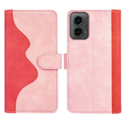 For Motolora Moto G 5G 2024 Stitching Horizontal Flip Leather Phone Case(Red)