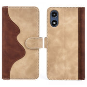 For Motorola Moto G Play 2024 Stitching Horizontal Flip Leather Phone Case(Yellow)