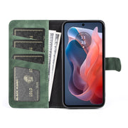 For Motorola Moto G Play 2024 Stitching Horizontal Flip Leather Phone Case(Green)