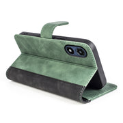 For Motorola Moto G Play 2024 Stitching Horizontal Flip Leather Phone Case(Green)