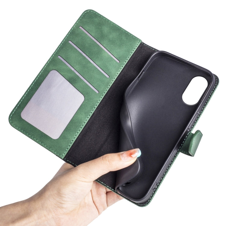 For Motorola Moto G Play 2024 Stitching Horizontal Flip Leather Phone Case(Green)