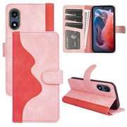 For Motorola Moto G Play 2024 Stitching Horizontal Flip Leather Phone Case(Red)