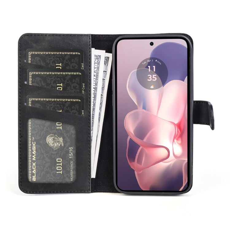 For Motolora Moto G Power 5G 2024 Stitching Horizontal Flip Leather Phone Case(Black)