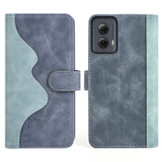 For Motolora Moto G Power 5G 2024 Stitching Horizontal Flip Leather Phone Case(Blue)