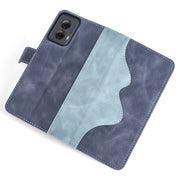 For Motolora Moto G Power 5G 2024 Stitching Horizontal Flip Leather Phone Case(Blue)