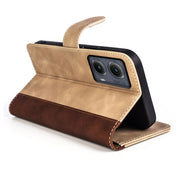 For Motolora Edge 5G 2024 Stitching Horizontal Flip Leather Phone Case(Yellow)