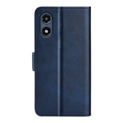 For Motorola Moto G Play 2024 Dual-side Magnetic Buckle Horizontal Flip Leather Phone Case(Dark Blue)