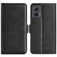 For Motorola Moto G Power 5G 2024 Dual-side Magnetic Buckle Horizontal Flip Leather Phone Case(Black) - Motorola Cases by PMC Jewellery | Online Shopping South Africa | PMC Jewellery | Buy Now Pay Later Mobicred