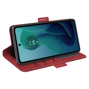 For Motorola Moto G 5G 2024 Dual-side Magnetic Buckle Horizontal Flip Leather Phone Case(Red)