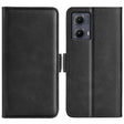 For Motorola Edge 5G 2024 Dual-side Magnetic Buckle Horizontal Flip Leather Phone Case(Black) - Motorola Cases by PMC Jewellery | Online Shopping South Africa | PMC Jewellery | Buy Now Pay Later Mobicred