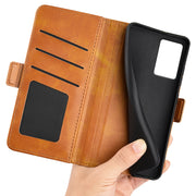For Motorola Edge 5G 2024 Dual-side Magnetic Buckle Horizontal Flip Leather Phone Case(Yellow)