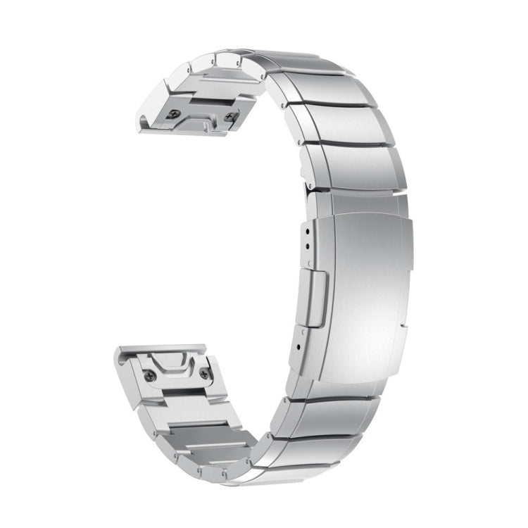 For Garmin Fenix 6 GPS 22mm Titanium Alloy Quick Release Watch Band(Sliver)