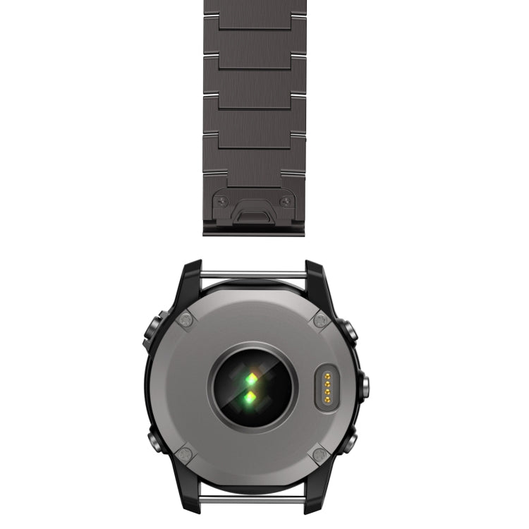 For Garmin Instinct Crossover 22mm Titanium Alloy Quick Release Watch Band(Black)