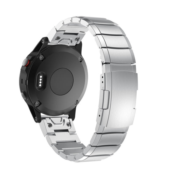 For Garmin Fenix 7X Solar 26mm Titanium Alloy Quick Release Watch Band(Sliver)