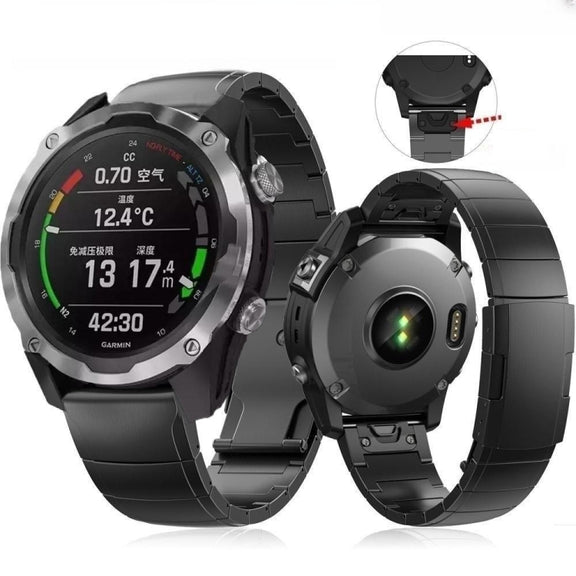 For Garmin Tactix 7 26mm Titanium Alloy Quick Release Watch Band(Sliver)