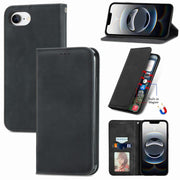 For iPhone 16e Retro Skin Feel Magnetic Flip Leather Phone Case(Black)
