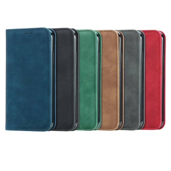For iPhone 16e Retro Skin Feel Magnetic Flip Leather Phone Case(Red)