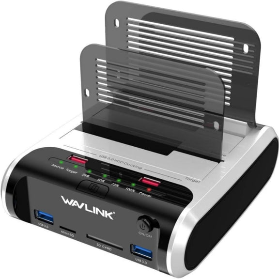 Wavlink ST336A SSD HDD Fast Offline Clone SATA  USB 3.0 External Hard Drive Case(EU Plug)