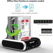 Wavlink ST336A SSD HDD Fast Offline Clone SATA  USB 3.0 External Hard Drive Case(AU Plug)